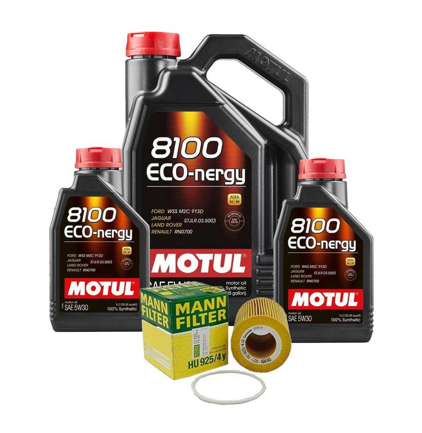 Volvo Engine Oil Change Kit - Motul 30750013 (5W-30) (ECO-NERGY 8100)